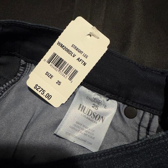 Hudson Nico Blue Denim Studded Cigarette Ankle Jeans - Picture 4 of 6